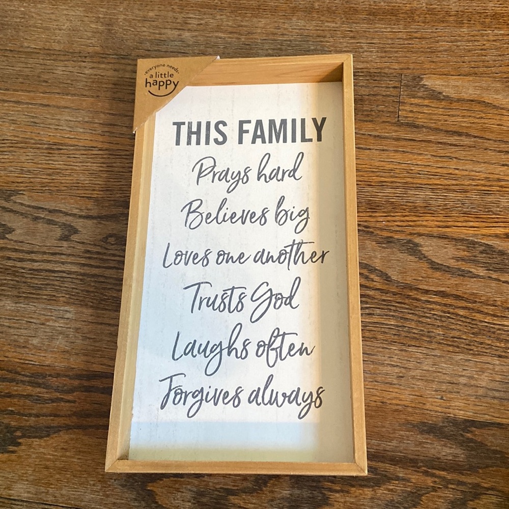 NWT Wood sign decor